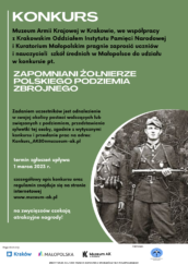 plakat konkursu Muzeum Ak Zapomniani żołnierze