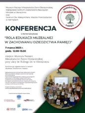 plakat konferencji o edukacji muzealnej
