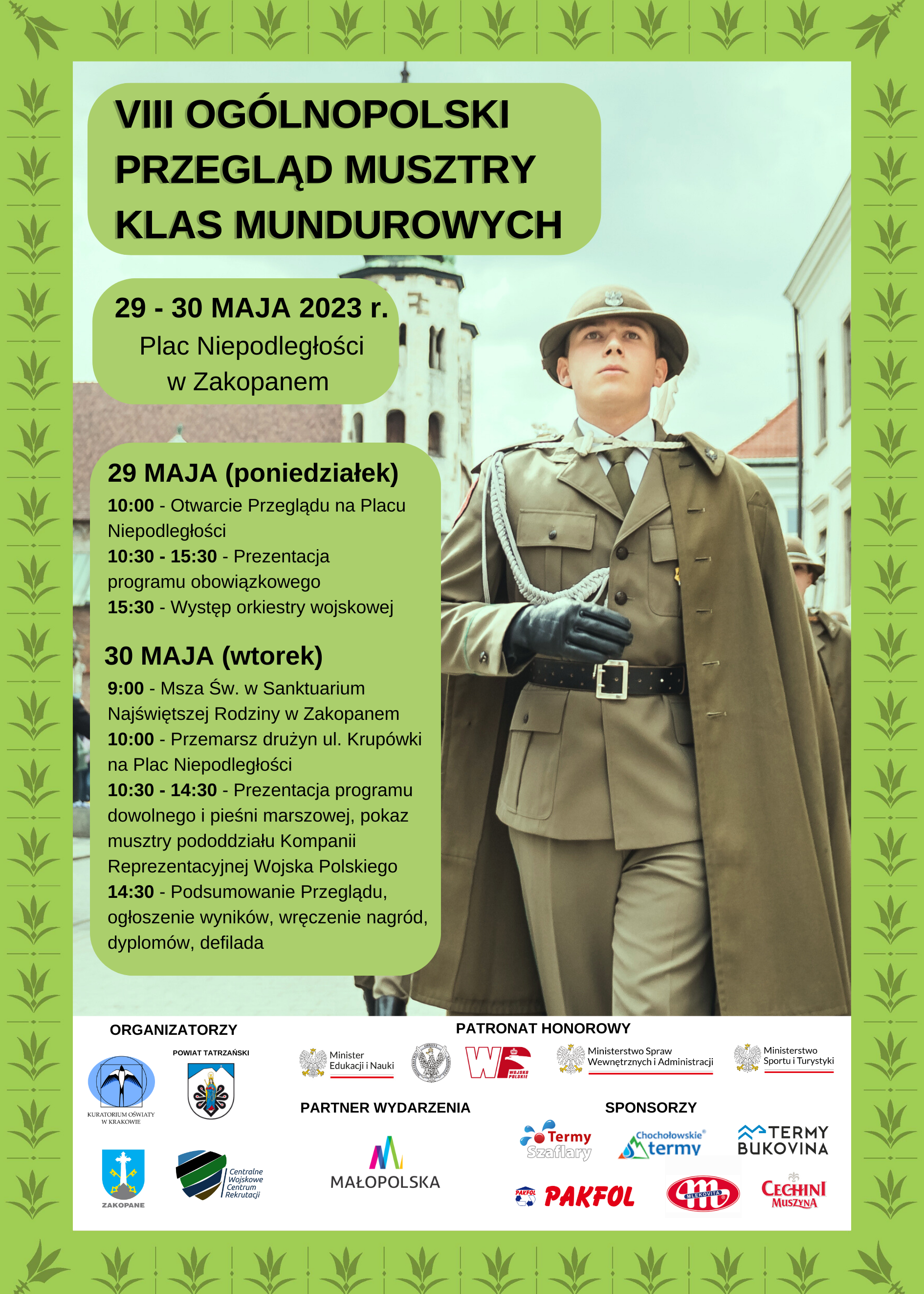 VIII Ogólnopolski Przegląd Musztry Klas Mundurowych - 29-30 Maja br w Zakopanem