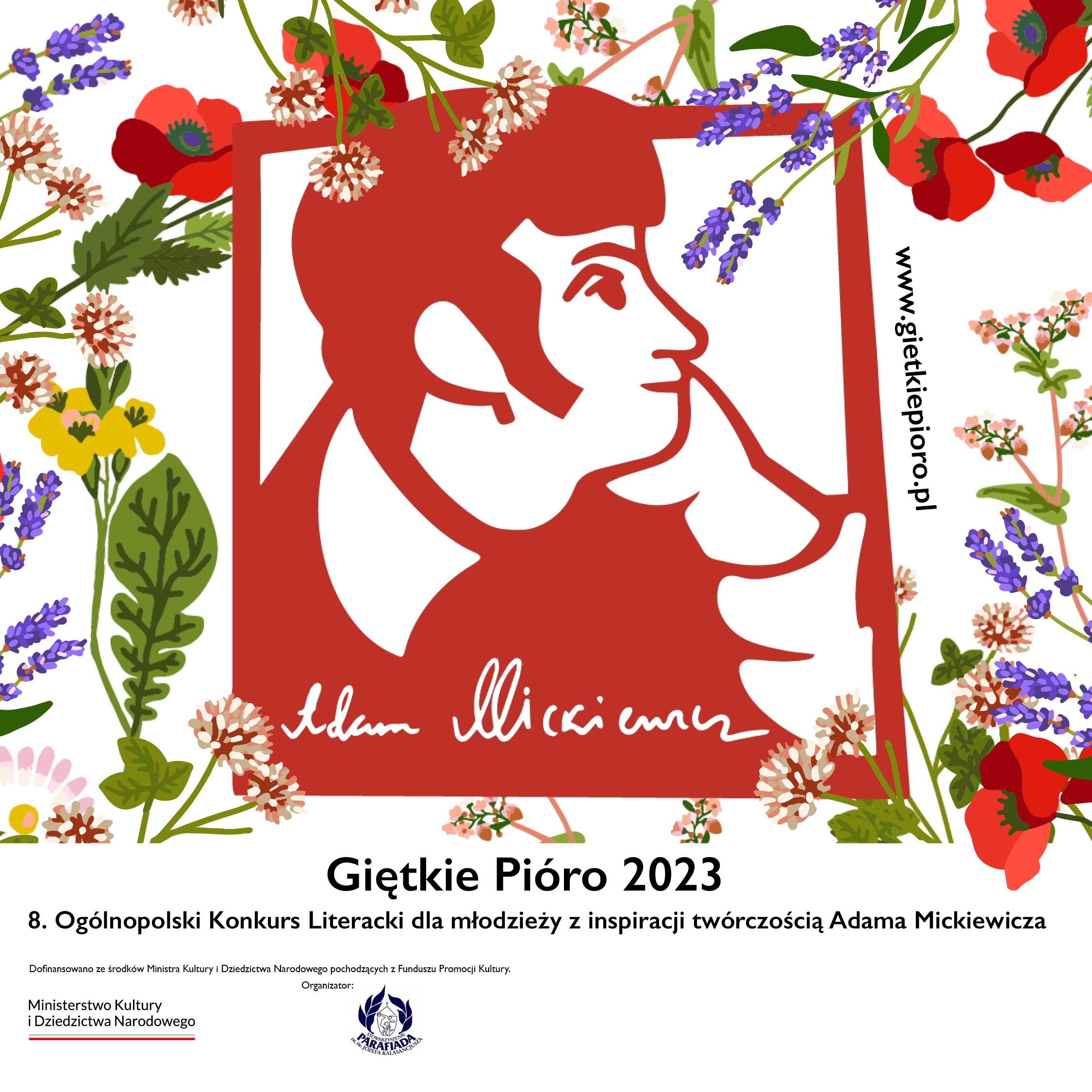 plakat konkursu Giętkie Pióro