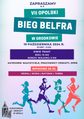 Baner informacyjny VII Opolski Bieg Belfra