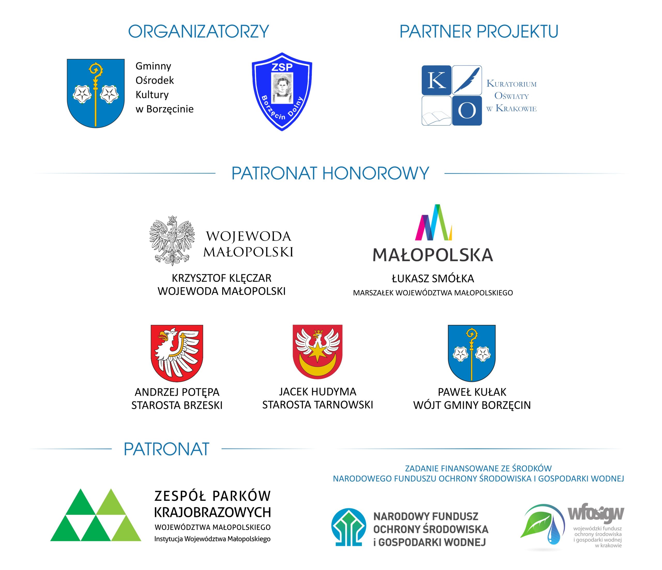 logotypy organizatorów, patronów i partnera