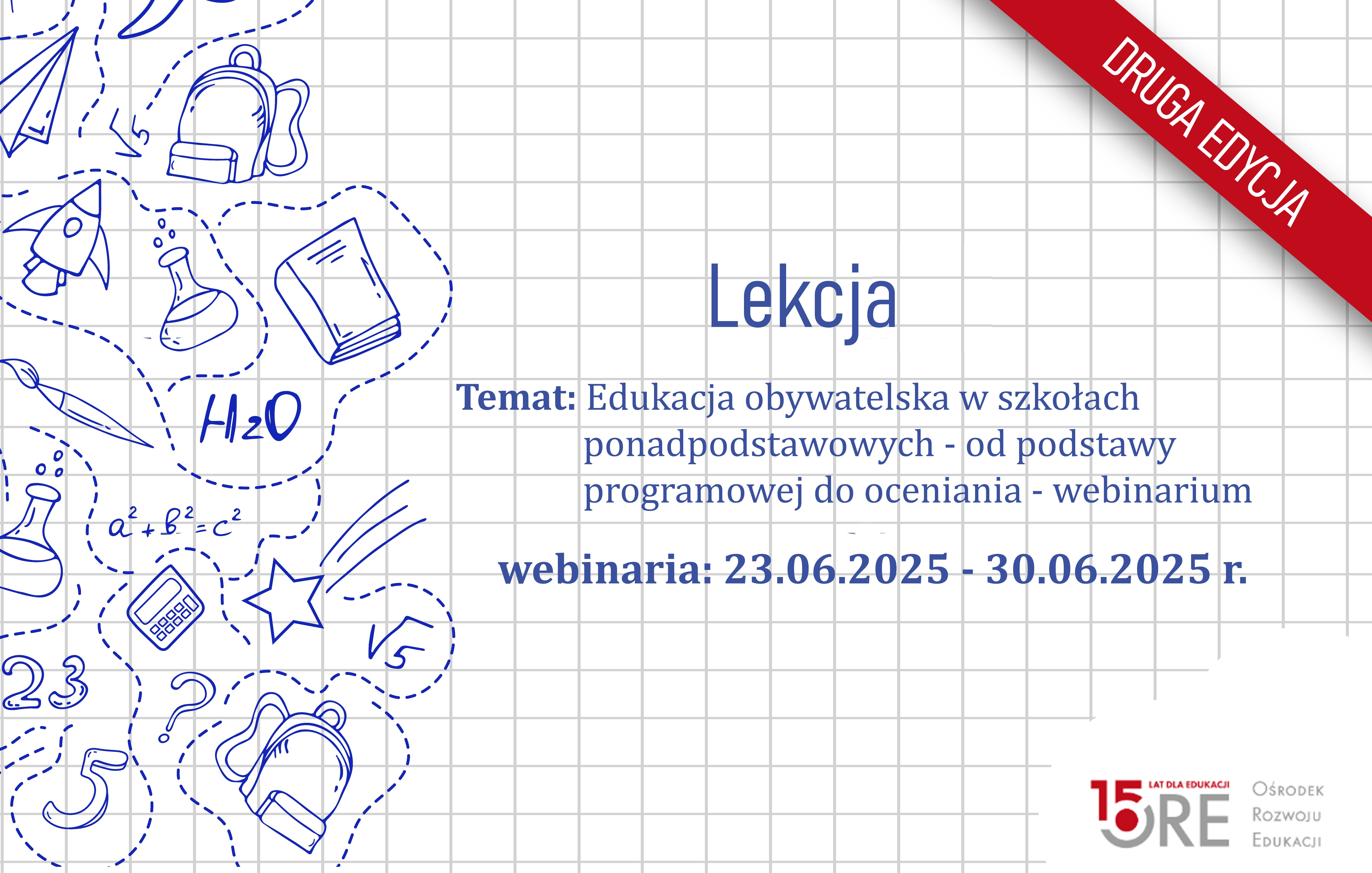 Webinarium pt. „Edukacja obywatelska w szkołach ponadpodstawowych – od podstawy programowej do oceniania”