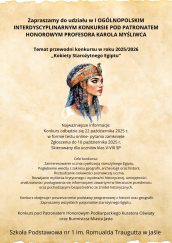 plakat konkursu Kobiety Starożytnego Egiptu