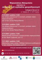 plakat Wykłady jesienne szkoły średnie