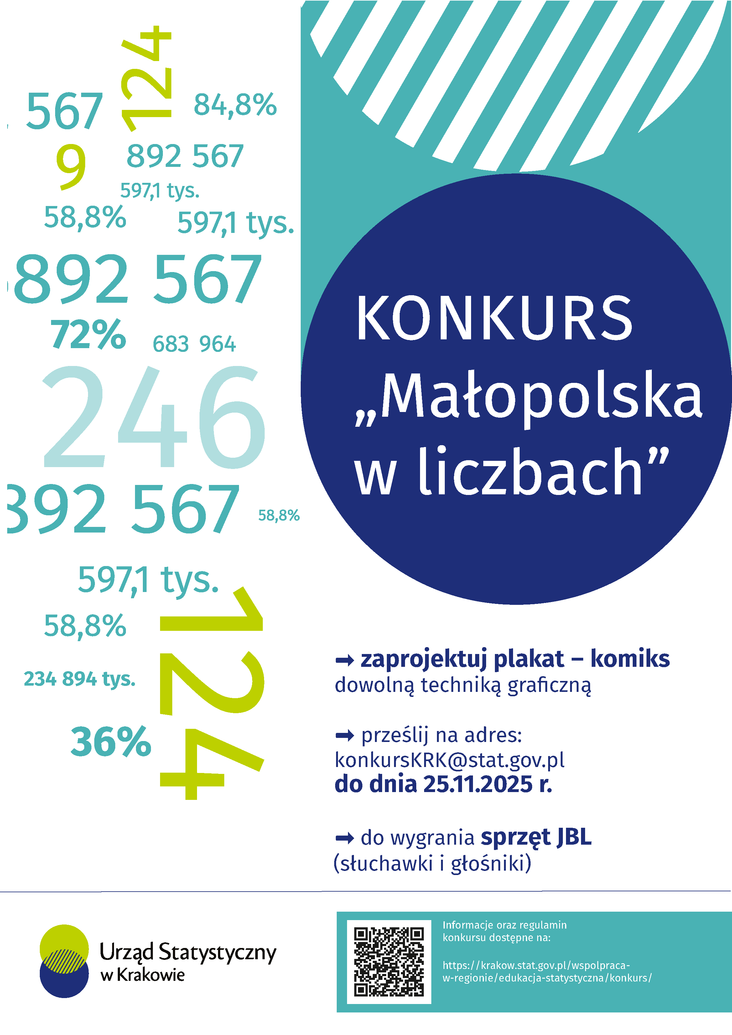 Zaproszenie do udziału w konkursie statystycznym pt. „Małopolska w liczbach”