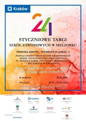 plakat Targów szkół zawodowych w Meliorku