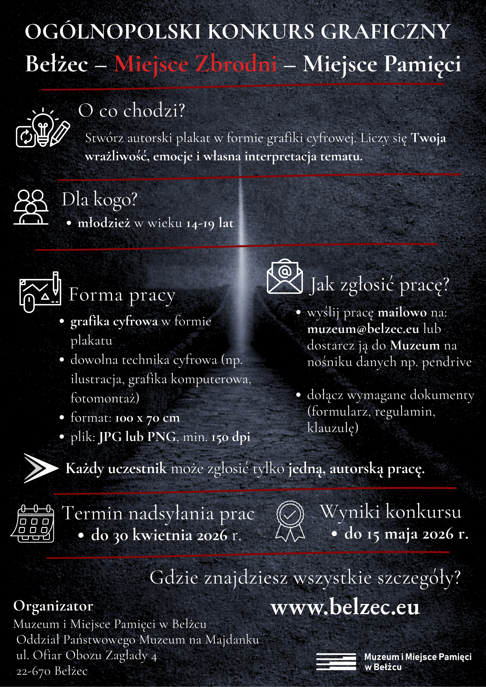 Ogólnopolski Konkurs Graficzny „Bełżec – Miejsce Zbrodni – Miejsce Pamięci”