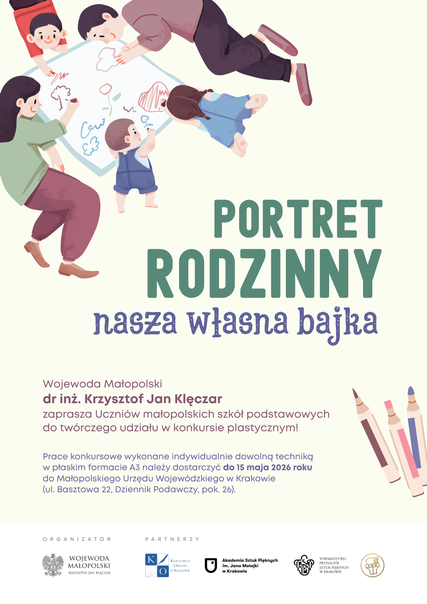 Konkurs Plastyczny Wojewody Małopolskiego „Portret rodzinny – nasza własna bajka”