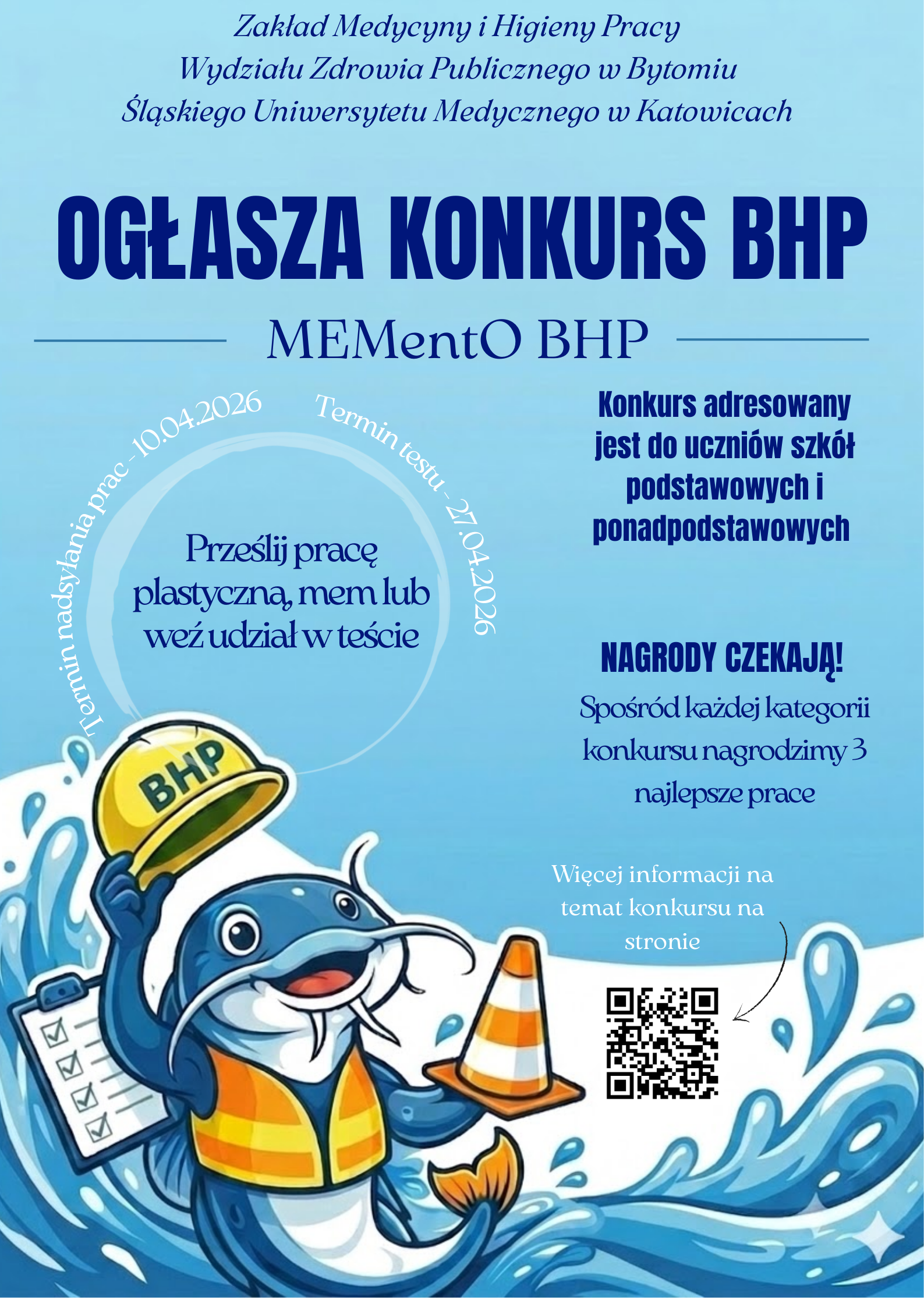 Konkurs „MEMENTO BHP” dla uczniów szkół podstawowych i ponadpodstawowych