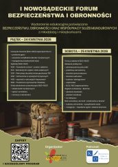 plakat I Forum Bezpieczeństwa w Nowym Sączu