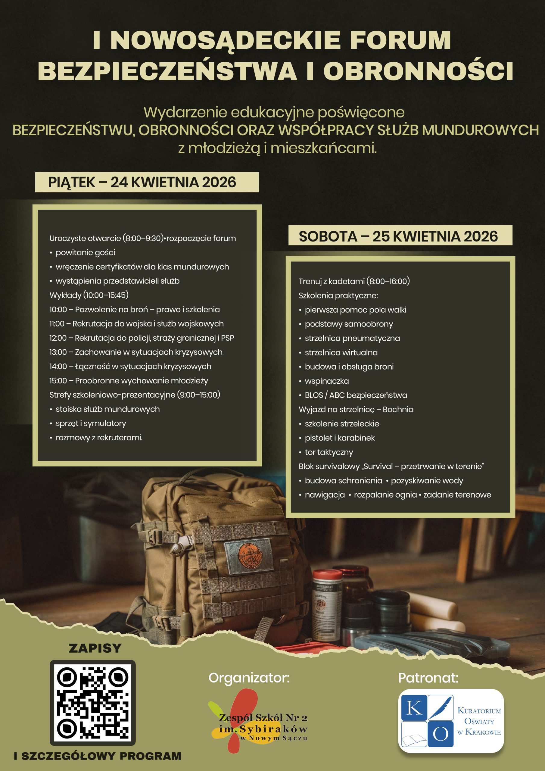 plakat I Forum Bezpieczeństwa w Nowym Sączu