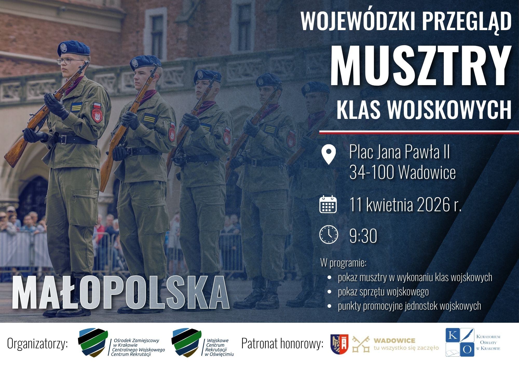 XI WOJEWÓDZKI PRZEGLĄD MUSZTRY KLAS WOJSKOWYCH