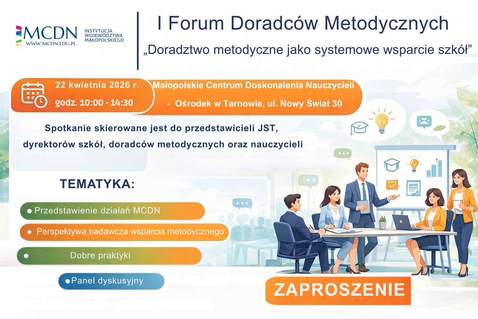 Zaproszenie do udziału i współtworzenia I Forum Doradców Metodycznych