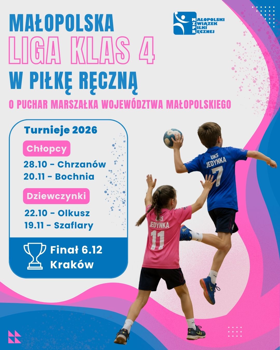 plakat Ligi klas 4 w piłce ręcznej