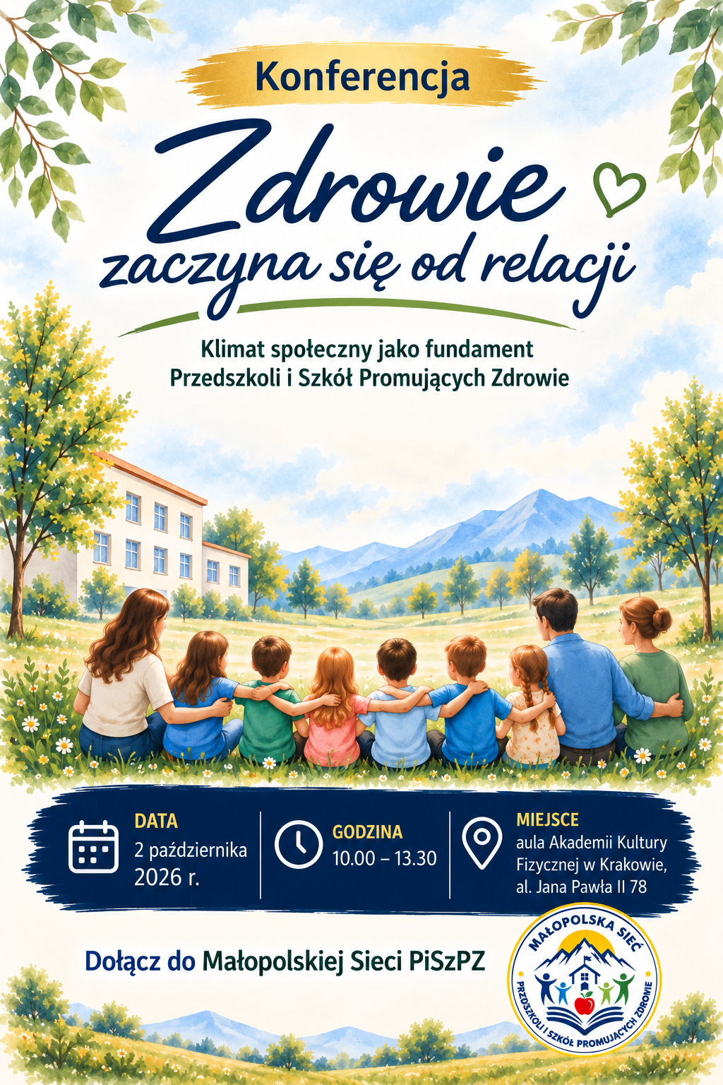 Konferencja Zdrowie zaczyna się od relacji. Klimat społeczny jako fundament Przedszkoli i Szkół Promujących Zdrowie
