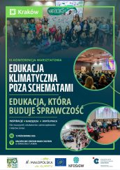 Plakat informacyjny Edukacja klimatyczna poza schematami
