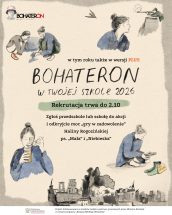 Plakat informacyjny BohaterON w Twojej Szkole 2026