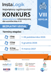 plakat konkursu InstaLogic 2026.2027